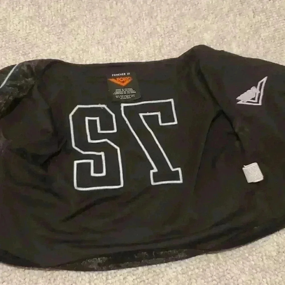 Pony velvet cropped baseball jersey - Picture 7 of 7